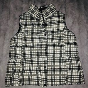 Black and White Puffer Vest